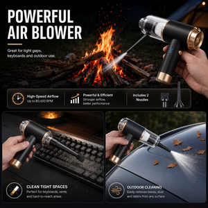 Cordless Car <b>Vacuum</b> Cleaner 6000Pa <b>Portable</b> Handheld <b>Vacuum</b> with 7-in-1 Accessories USB Type-C Rechargeable for Car Home OEM ODM - Product Image 5
