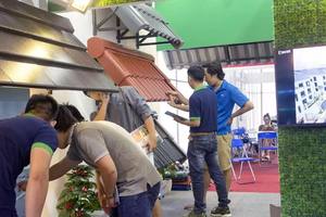 ماكينة صنع بلاط السقف الملون الخرساني الموفرة للتكلفة ، ماكينة صنع بلاط السقف والخرسانة حسب الطلب - Product Image 5