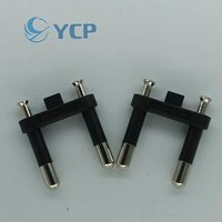 Pince de contact en laiton standard UE 4,0 mm en cuivre pur 250 V, solide et creuse, 10 A 16 A, pour prise