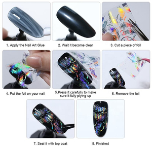 Autocollant pour nail art ciel étoilé, feuille de transfert, gel UV pour ongles - Product Image 6