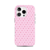 Coque de téléphone iPhone 17, iPhone 16 Plus, 15, 14 rigide, best-seller, simple, rose à pois, film magnétique deux-en-un