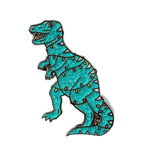 15 ans d'usine personnalisé métal émail paillettes <span class=keywords><strong>dinosaure</strong></span> épinglette broche Badge vêtements artisanat cadeau - Product Image 1