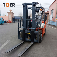 Chariot élévateur contrepoids TDER FG30 à moteur importé, 3 tonnes, GPL/essence, avec déplaceur latéral et mât à deux étages