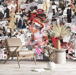 Fashion Magazine Cut <span class=keywords><strong>Photo</strong></span> Collage Peintures Murales Papier Peint 3d - Product Image 2
