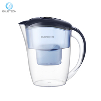 Carafe filtrante manuelle en plastique Bluetech 3,5 L – Protection contre les bactéries, le chlore et les métaux lourds – Indicateur pour eau alcaline