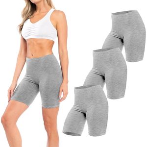 FOXA - Pantalones cortos sin costuras de algodón y elastano para mujer, paquete de 3, ropa interior deportiva de cintura alta para mujer - Product Image 1
