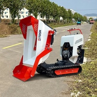 TOSH Benzin Selbst laden der Garten Farm Wheel 4x4 Track 300kg 500kg Tracked Crawler Mini Dumper Truck