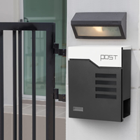 Boîte aux lettres murale extérieure en acier inoxydable de style européen et américain, étanche et verrouillable, service OEM/ODM personnalisé