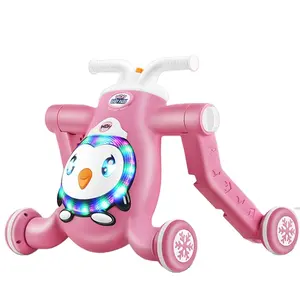 Atacado educação brinquedos divertido garoto walker-Educação 3 em 1 para bebês, andador de bebê, brinquedos, carro, scooter, multifuncional, caminhada com música