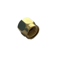 Capuchon anti-poussière SMA en cuivre plaqué or avec filetage interne, capuchon de protection SMA mâle