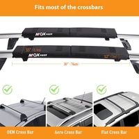Porte-bagages souple pour toit de voiture avec compatibilité skateboard, planche de surf, coussin de bagages 76,2 cm X 7,6 cm X 3 cm pour un rangement pratique