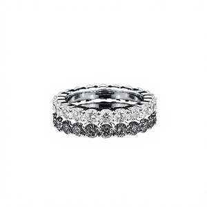Anillo de Eternidad con Diamantes Naturales, Oro Blanco de 18 Quilates, 3.50 Quilates, Claridad SI, Joyería Fina, Anillo de Bodas - Product Image 1
