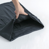 Taie d'oreiller tendance 2026 style sangle, moderne et écologique, 100 % polyester, couleur unie douce, avec attaches ajustables, pour la maison et l'hôtel