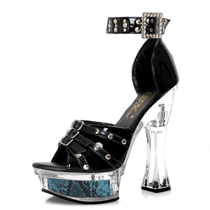 Sandales à talons Devil Hottie de 14 cm, <span class=keywords><strong>chaussures</strong></span> de pole dance sexy, style <span class=keywords><strong>rock</strong></span> exotique, style de podium de bar, modè<span class=keywords><strong>le</strong></span> chaud, style de défilé automobile - Product Image 3