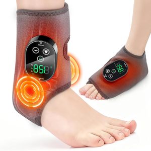 Coussin chauffant pour la cheville avec 6 niveaux de chaleur et 3 modes de vibration, masseur sans fil 3 en 1 pour la cheville, le pied et le mollet pour soulager la douleur - Product Image 1