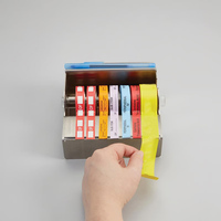 Distributeur de ruban adhésif personnalisé JH-Mech, multi-bobines, stockage intégré, lame de coupe dentelée, fente pour stylo intégrée, distributeur de ruban adhésif en métal Kraft