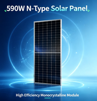 Module PV Monocristallin N-Type à Double Verre 570W 580W 590W pour Panneau Solaire Bifacial, Système d'Énergie Photovoltaïque pour Toit Résidentiel
