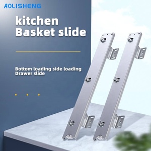 AOLISHENG Étagères coulissantes à triple extension pour armoires de <span class=keywords><strong>cuisine</strong></span>, paniers métalliques coulissants à fermeture amortie, glissières de tiroir pour camping-car, salle de sport, appartement - Product Image 1