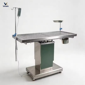 Mesa de Operaciones Veterinaria con Columna de Elevación, Bandeja de Instrumentos de Acero Inoxidable y Soporte para Vía Intravenosa para Cirugía en Hospitales Veterinarios - Product Image 1