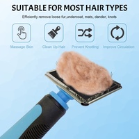 Brosse à poils longs pour chat, écologique, professionnelle, en acier inoxydable, pour le toilettage des animaux, peignes pour enlever les poils, brosses pour chiens