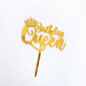 Adorno de Pastel de Diseño Moderno y Popular, Adorno de Pastel de Acrílico con Doble Corona de Rey y Reina para <span class=keywords><strong>Feliz</strong></span> Cumpleaños - Product Image 3