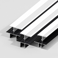 Profilé de bordure moderne en alliage d'aluminium pour plafond flottant de villa, accessoire pour plaque de plâtre avec rainure décorative murale et joint d'ombre