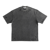 T-shirts pour hommes vintage, délavés par le soleil, délavés à la pierre, délavés à l'acide, effet minéral, rétro, coupe carrée, vierges, effet usé, oversize