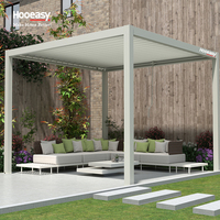 Pergola de jardin en métal avec toit ouvrant manuel ou électrique
