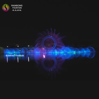 Fontaine Arc-en-ciel Personnalisée Niveau Guinness Fontaine Dansante Extérieure Musicale Flottante avec Éclairage Spectacle Holographique Multimédia