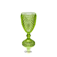 Gobelet à vin vintage en verre épais 280 ml, pressé à la machine, couleur fumée, pour fêtes, mariages et banquets