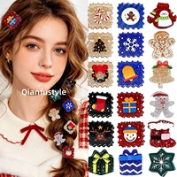 Pince à Cheveux Créative Personnalisée Noël Mini Décorative Mignonne Père Noël Flocon de Neige Élan pour Femme