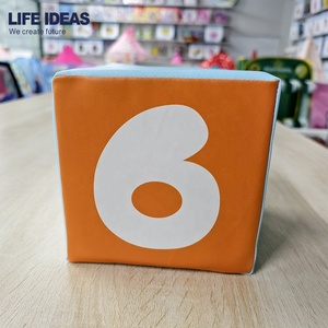 Alphabet Lettres Chiffres Blocs de <span class=keywords><strong>mousse</strong></span> en cuir PU Éponge de construction Cubes souples pour enfants Bébés et tout-petits - Product Image 1