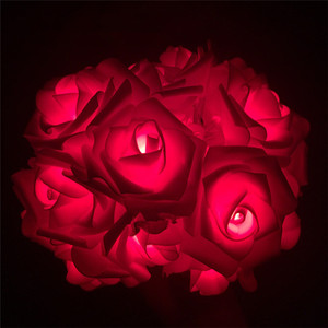 عيد الحب الزفاف ديكور للطاولات زهرة لمبات Led بطارية مصباح بالطاقة متعدد الألوان ضوء وردي سلسلة - Product Image 6