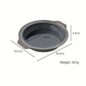 Moule à gâteau en silicone pliable 3 pièces de qualité alimentaire, antiadhésif, résistant à la chaleur, compatible micro-ondes, pour muffins, gâteaux en couches, gâteaux au fromage - Product Image 2