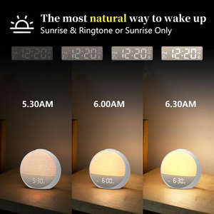 Machine de thérapie sonore 3-en-1 : bruit blanc, sons de la nature, réveil soleil levant et veilleuse d'ambiance pour le <span class=keywords><strong>yoga</strong></span>, la relaxation et le sommeil - Product Image 5