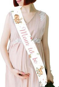 <span class=keywords><strong>Oh</strong></span> Deer She Is Almost Here Mom to Be Sash Décorations de fête prénatale pour fille - Product Image 2