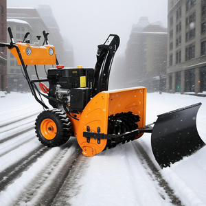 Souffleuse à neige à essence haute puissance 196cc, jet longue distance de 12m, équipement de déneigement municipal/aéroport à haute efficacité - Product Image 1