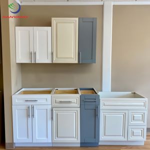 Armoires de cuisine contemporaines, vente en gros d'usine, armoires de cuisine américaines en bois massif, à monter soi-même - Product Image 1