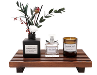Organisateur de comptoir de salle de bain style ferme, présentoir en bois, plateau de cuisine, socle en bois, support pour distributeur de savon à vaisselle