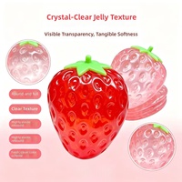 Jouet à presser en forme de fraise, en TPR souple, à récupération lente, gadget sensoriel anti-stress, emballage en boîte cadeau