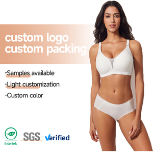 Sujetador sin aros transpirable y fino de gelatina para mujer, talla grande, con tirantes ajustables, patrón liso, material de punto, hecho a medida por ODM - Product Image 1