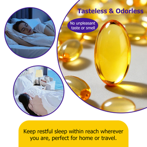 Cápsulas de Gel Suaves para Dormir por la Noche, Venta al por Mayor de Fábrica, Te Ayudan a Sentirte Revitalizado, Ideales para Viajar, Alivian la Ansiedad del Sueño, Suplemento - Product Image 6