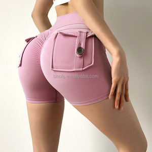 <span class=keywords><strong>Short</strong></span> de <span class=keywords><strong>sport</strong></span> taille haute pantalon de yoga <span class=keywords><strong>moulant</strong></span> pour <span class=keywords><strong>femme</strong></span> <span class=keywords><strong>short</strong></span> de fitness d'entraînement à poche boutonnée à séchage rapide - Product Image 6