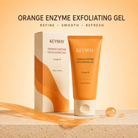 Crème exfoliante enzymatique à l'orange pour le visage et le corps, élimination douce des peaux mortes, tous types de peau, marque privée féminine, soins de la peau OEM/ODM