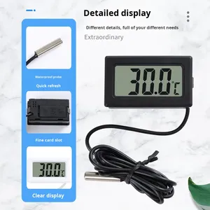 Electronic Thermometer/Refrigerator Thermometer/Aquarium Thermometer Probe Embedded Electronic <strong>Digital</strong> Display <strong>Temperature</strong> <strong>Meter</strong> - Product Image 4