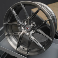 VeroX HF-5 Stil Yan Frezeli Y-Çubuklu Dövme Jantlar Fırçalanmış Gunmetal 18-24 İnç 5x112 5x114.3 5x120 Porsche BMW Audi Tesla için