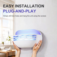Lampe murale anti-moustiques 20W, piège à lumière UV bleue, tue-moustiques mural, pièges à moustiques électriques commerciaux