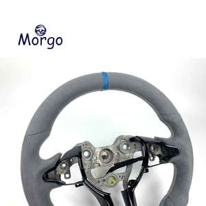 Volant personnalisé en daim bleu et fibre de carbone forgée bleue pour <span class=keywords><strong>Hyundai</strong></span> ElAnt Rand I30n I20N Veloster N Elantra N M/T CN7 - Product Image 4