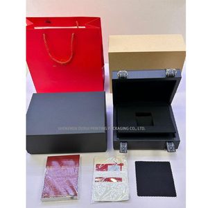 Boîte de rangement pour montre carrée de luxe avec doublure en cuir PU, résistante aux chocs, emballage cadeau haut de gamme fait main pour une utilisation en extérieur - Product Image 6