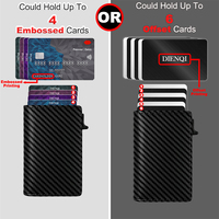 Porte-cartes magnétique pour homme, portefeuille anti-RFID, étui minimaliste en aluminium pour cartes bancaires, portefeuille à trois volets